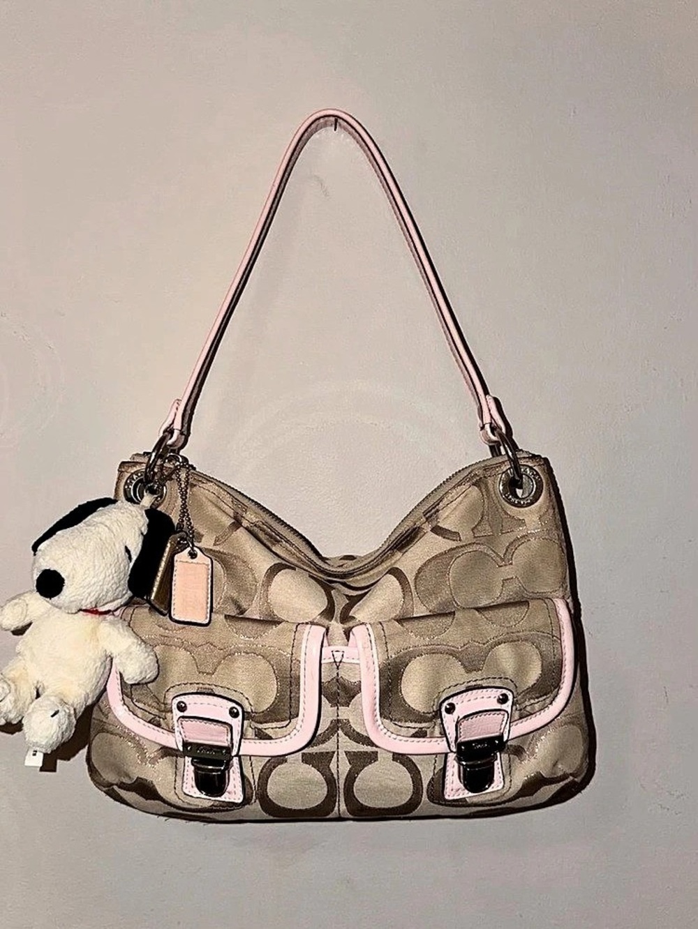 Coach Poppy Signature Sateen Hippie Shoulder Bag